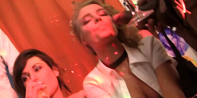 Girls are having an orgy in front of the camera with lesbian loving
