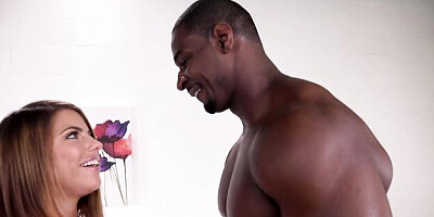 Throat fuck movie with winsome Adriana Chechik from Interracial Pass