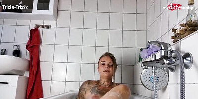 Enchanting baby's tight pussy dirt