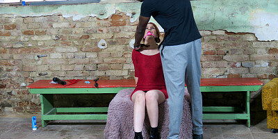 ...Submissive bitch Carol Red sucks big black cock before fucking...