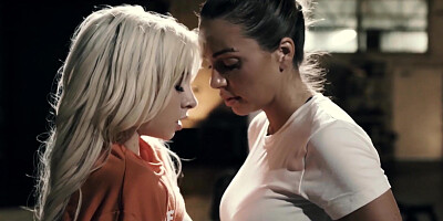 Officer used my weakness to dominate me for a lesbian fucking session