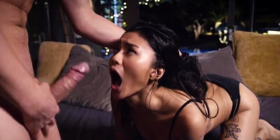 ...Exotic hussy Rae Lil Black gets fucked hard by cocky Russian dude...