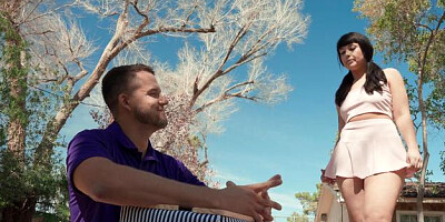 ...Brazzers: Handjob in the Park with a Black-haired Beauty...