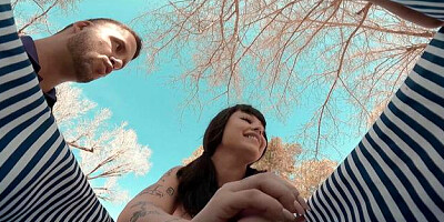 ...Brazzers: Handjob in the Park with a Black-haired Beauty...