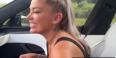 Busty Australian Rides Big Cock On Her Way To Class With Hayley Davies And Luke Cooper