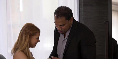 Sweet interracial love with a really horny white lady