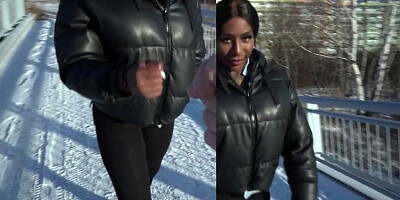 Pickedup amateur ebony babe pussynailed