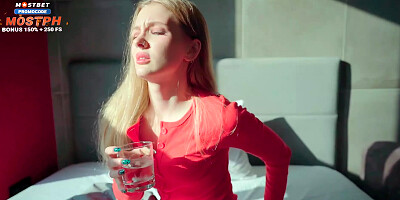 Stepsister Woke Up after a Party with an Anal Plug in Her Ass /