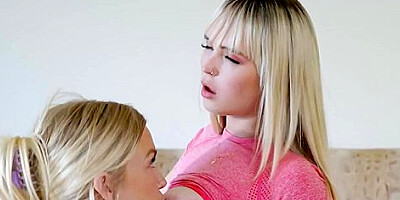 Lilly Bell And Jazlyn Ray Take Turns Eating Each Others Pink Pussies