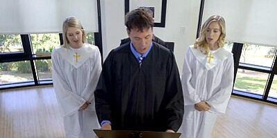stepdad Says ...What in gods name are you doing?! You're going to go to hell for this!...