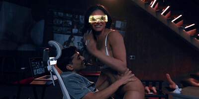 ...Penny Barber sucks and rides young cock until it explodes...