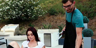 ...Redhead student Skyla Novea seduces mother's bf...