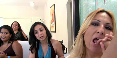Best Bday present for horny nerdy brunette and hot friends