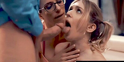 Coach Milf Cory Chase Invites Petite Cheerleader Lookalike Over To Please Pervert Husband