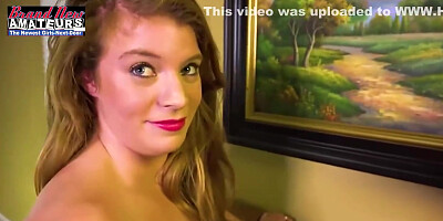 Green Eyed In Busty Ginger Aubrey Nd Masturbates Her Wet Pussy!
