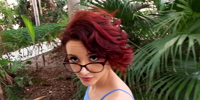 ...Sex on the street with petite redhead Lola Fae...