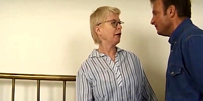 Blonde German Granny Uchina Sucking And Fucking With A Guy