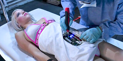 Gorgeous barbie with nice natural tits is enjoying masturbation