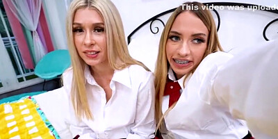 Horny Students 18+ Are Fucking In Foursome - Khloe Kapri And Callie Black