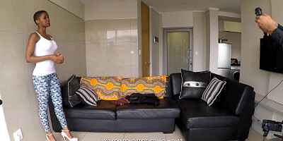 Massive Tits Ebony Slut Stretched Stuffed Deep by White Casting Agent