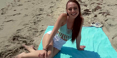 Nubile babe Aidra Fox dicked hard after public blowjob