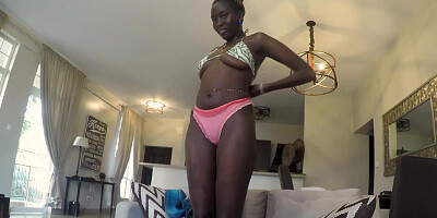 Gorgeous African Model Tricked Into Hardcore Sex At Bikini Photoshoot