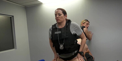MILF Maggie Green swallows cock before police interracial