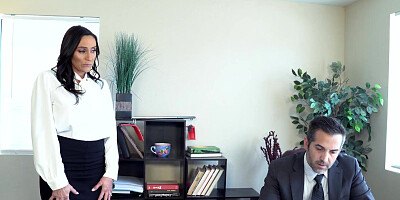 Submissive secretary Alyssia Vera is dominated and fucked by her handsome boss