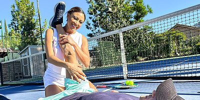 ...Cassie Del Isla sucks and rides stepson's cock until it explodes...