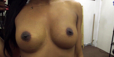 Gorgeous small tits babe hammered from behind in pawnshop