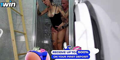 Sexy MILF was Fucked Hard in all Holes in shower!