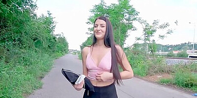 Hookup With Bubble Butt Brunette Katy Rose Outdoors - Katy Rose Pov Blowjob And Handjob