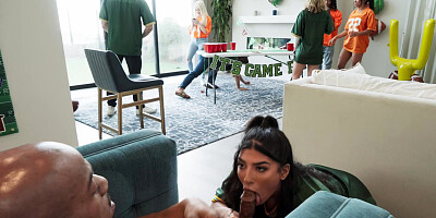 ...Jasmine Sherni sucks and rides big black cock until it explodes in her mouth...