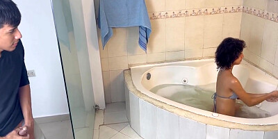 I Share Tina With My Cute Stepsister And We End Up Fucking Hard And She Makes Me Come In Her Delicious Ass