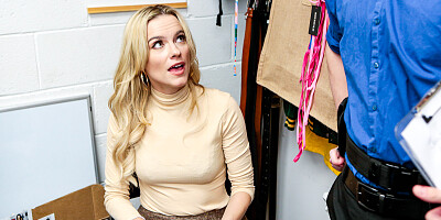 ...Small-tit MILF Lindsay Lakes gets punished for stealing...