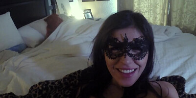 Halloween is a day when stepdad finally fucks the girl in mask