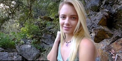 Cute Blonde Stepdaughter Riley Star Jumps On Stepdaddy's Cock And Rides Him Outdoors - DadCrush