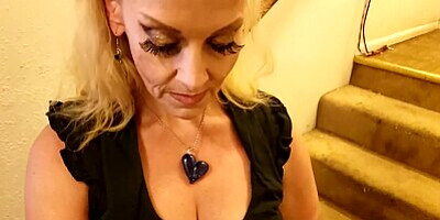 BIG BOOBS BLONDE MILF MISSES COCK WELCOME HOME BLOWJOB SWALLOWS LOAD