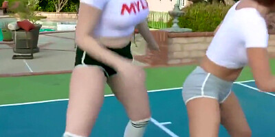 Chanel Preston And Krissy Lynn - Two Tennis Players Fuck With A Young Referee On The Tennis Court