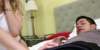 FamilyHandle.com - Horny Allie Rae rides her sleepwalking stepbrother's hard cock
