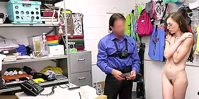 Alien Dildo Stealing Babe Gets Caught To Please Mall Cops Cock