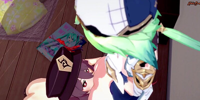 Tao Fucks Sucrose Hard With A Strapon - Genshin Impact Lesbian Hentai