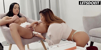 Stepsisters Dirty Anal Play With Their Toys Full