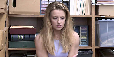 Teen shoplifter fucked hard by lucky big cocked guard