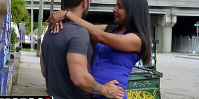 MOFOS - Pervs Jezebeth rides cock in a parking lot