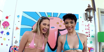 Mike Adriano, Khloe Kapri And Brooklyn Gray In Khloe & Brooklyn Have Incredible Oral Abilities