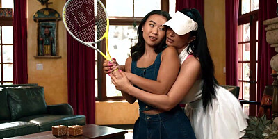 ROmi Rain and Kimmy Kimms off court smash