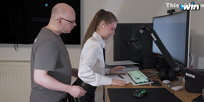 Bent Over In The Office - Rough Doggystyle Made Her Scream - Silvia Wise