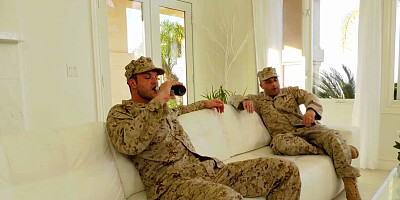 Lance Hart and bi stud cum on Mercedes Carrera after railing