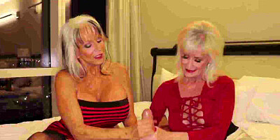 Big Boob Granny Sandwich - Over 40 Handjobs